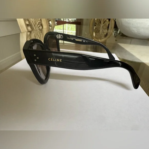 Celine New Audrey CL 41805/S Sunglasses Black/Brown Gradient Lenses - Picture 5 of 12